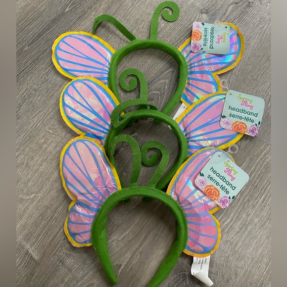 Halloween Shiny Holographic Rave Festival Butterfly Spring Headband listing for1 - Picture 8 of 8